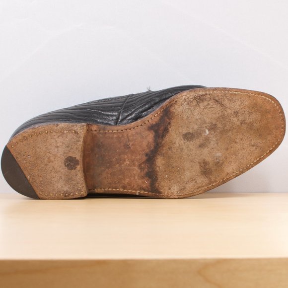 [SOLD] VTG Church's Men's Seal Loafer 7.5UK/8.5US Black 🇬🇧 Made in England - Picture 7 of 8